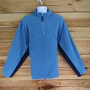 Old Navy 1/4‎ Zip Pullover Jacket Mens XXL Blue Polyester Fleece Mock Neck Soft